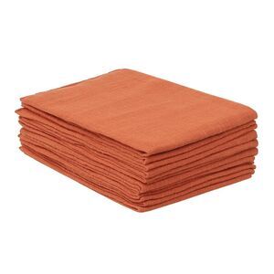 12 Pack Cotton Napkins, Great Napkins 17x17 Inch Orange